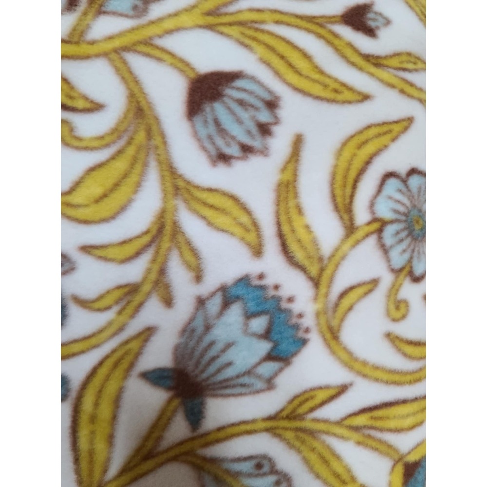 2.5 Yards Heritage‎ Floral Anti Pill Plush Fleece Fabric Floral Pattern - Picture 4 of 4